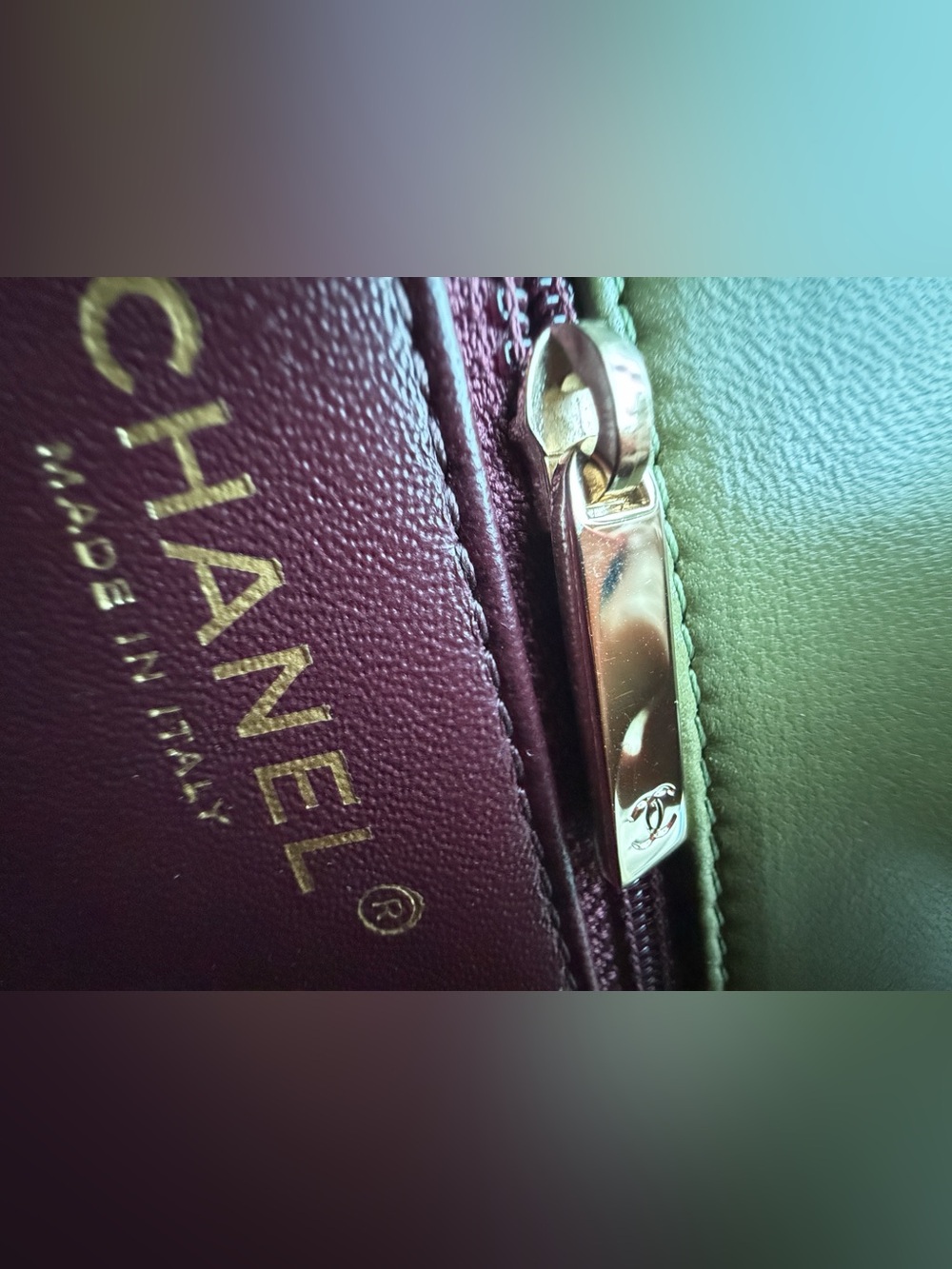 CHANEL Trendy CC Top Handle Olive Green Quilted Shoulder Bag with Gold Hardware - Picture 12 of 17